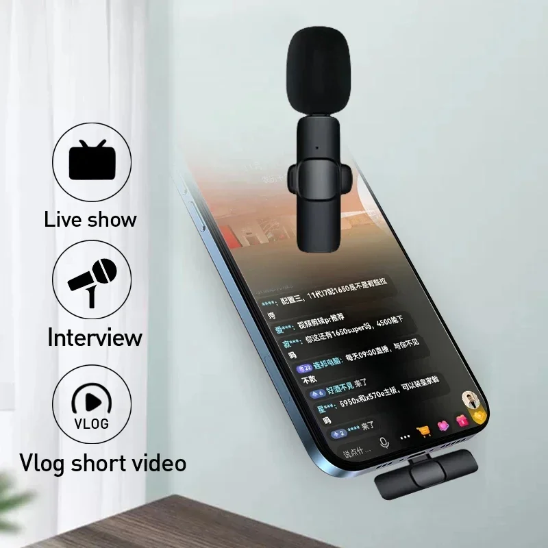 Audio Music Live - 무선 라발리에 마이크 2.4G 미니 마이크