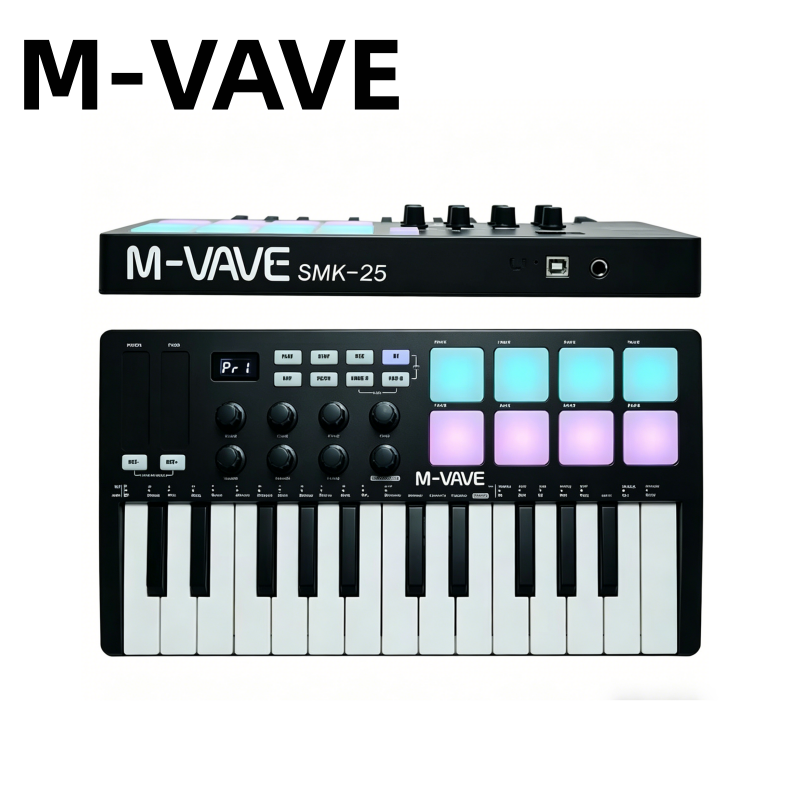 M-VAVE SMK-25 블랙 휴대용 MIDI 키보드, - Audio Music Live 리뷰 및 가격